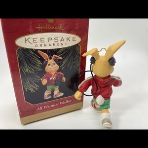 Hallmark Keepsake 1997 ALL WEATHER WALKER Exercise Rabbit Christmas Ornament